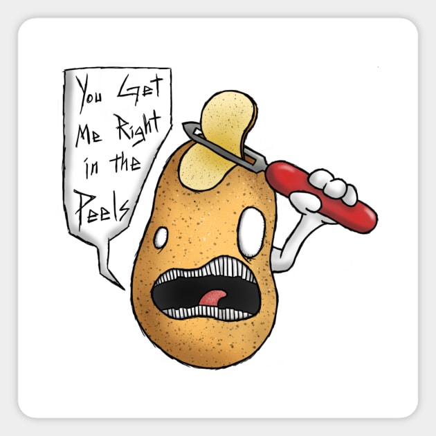 Potato Peel Magnet by TheDoodleDream